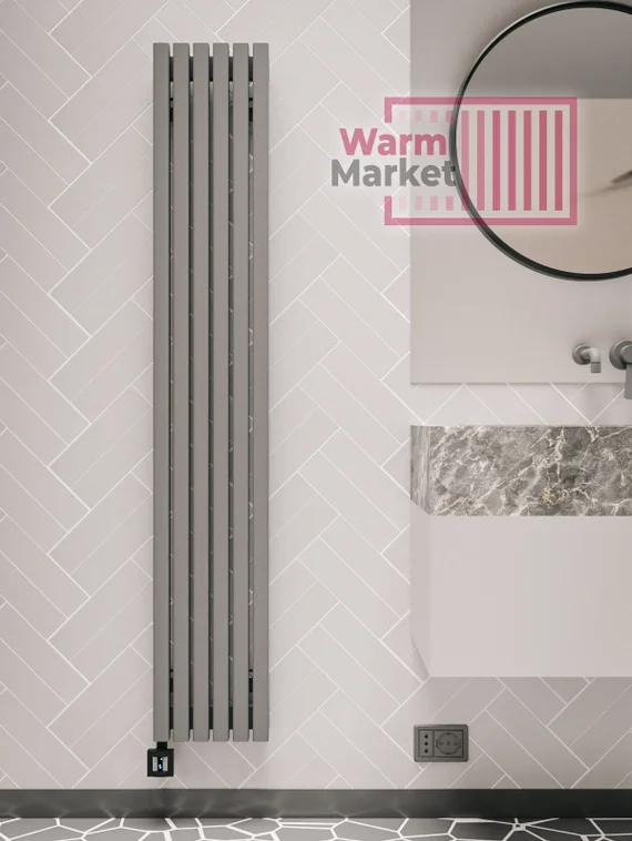 Axxinot Fortalla 40х40 VE - вертикальный электрический радиатор высотой 1250 мм, 9 секций