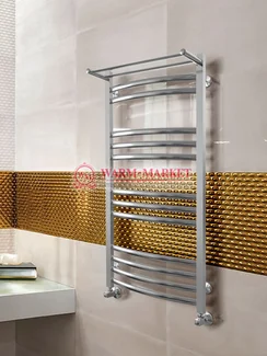 Enisey-полотенцесушитель с полкой, нижнее подключение