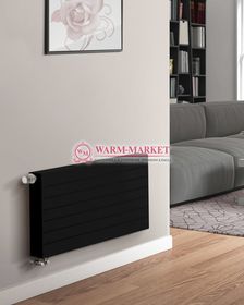 Dia Norm Ramo Ventil Compact RСV 22, высотой 500 мм - панельный радиатор c бороздками нижнее подключение черного цвета