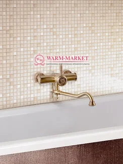 Бронзовый настенный смеситель Windsor в стиле ретро