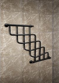 Kaskad E- электрический полотенцесушитель из нержавеющей стали оригинальной формы