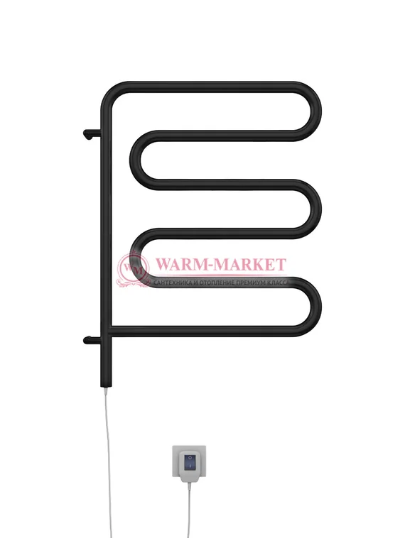 Ш-образный поворотный электрический полотенцесушитель