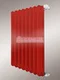 Трубчатый вертикальный радиатор Dia Norm 3180 трехтрубный с боковым подключением красного цвета