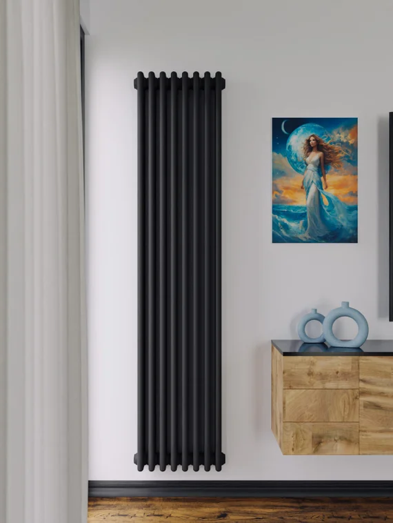 Bronto Pipe 3190 - трехтрубный трубчатый радиатор высотой 1900 мм, нижнее подключение с термостатикой