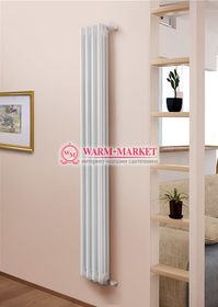 Вертикальный трубчатый радиатор Purmo Delta Lazerline 3180-4 секции, трехтрубный с боковым подключением.