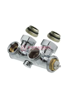 Узел термостатический угловой с байпасом Hummel Designtechnik 3/4НРx1/2НР