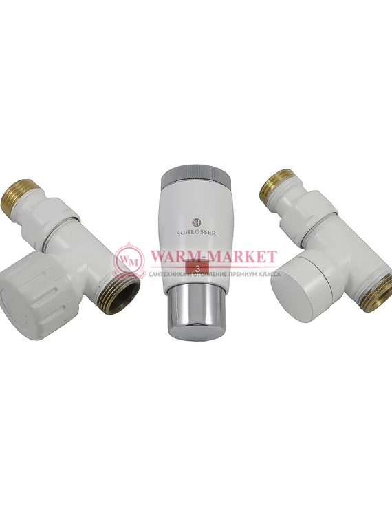 Комплект прямой Elegant Mini GZ1/2 x M22x1,5 с головкой Мини M30x1,5 Белый-Хром