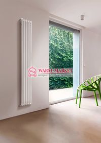 Вертикальный трубчатый радиатор Purmo Delta Lazerline 2180-6 секций, двухтрубный с боковым подключением.