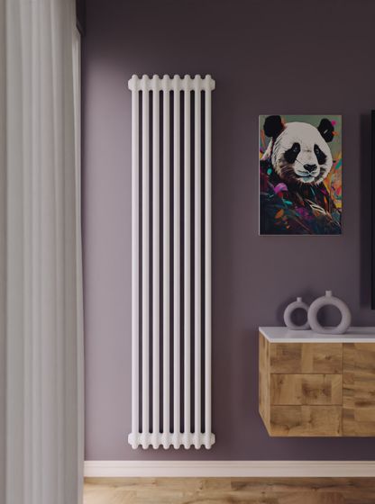 Bronto Pipe 2180 - двухтрубный трубчатый радиатор высотой 1800 мм, нижнее подключение с термостатикой