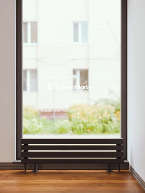 Bareng Livian ZN 2250 - напольный трубчатый радиатор шириной 2250 мм, нижнее разнесенное подключение