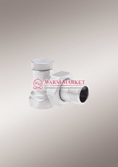 Узел запорный Hummel угловой ¾, никель