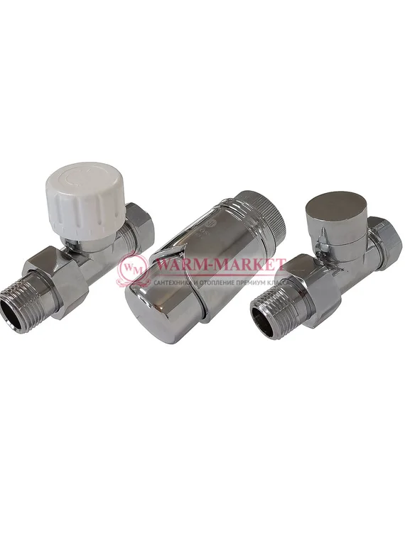 Комплект клапанов термостатических Elegant 6042 Прямой Хром