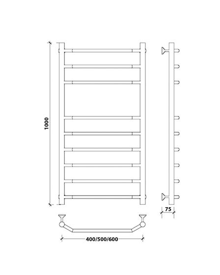 Водяной полотенцесушитель Secado Агата 5 из нержавеющей стали
