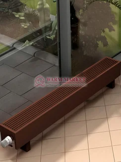 Напольный конвектор KZTO Radiator Элегант Мини 80х130, 1 теплообменник ral 8011