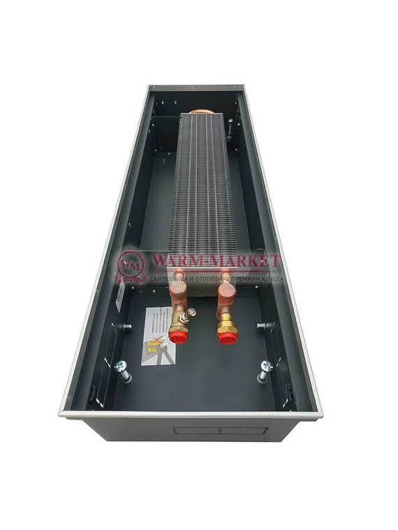 Внутрипольный конвектор Techno Usual KVZ, высота 120 мм., ширина 250 мм., без решетки