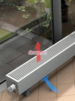 Напольный конвектор KZTO Radiator Элегант Мини 130х130, 1 теплообменник