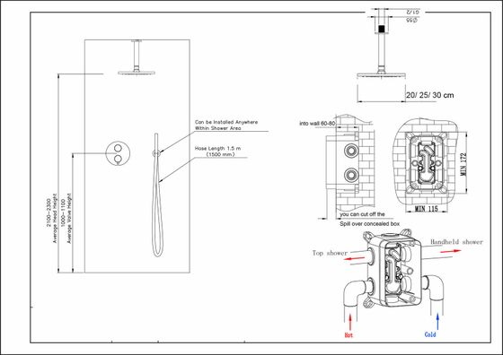 Душевой набор Warmer Black Line FL Cube 30039005-12D