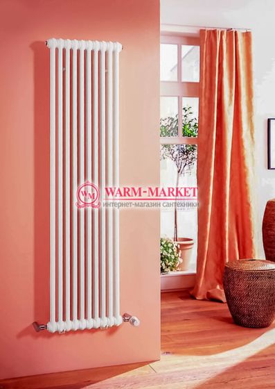 Вертикальный трубчатый радиатор Dia Norm 2180 двухтрубный, боковое подключение