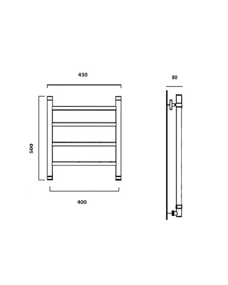 Galant 3 (прямой) - водяной полотенцесушитель из нержавеющей стали