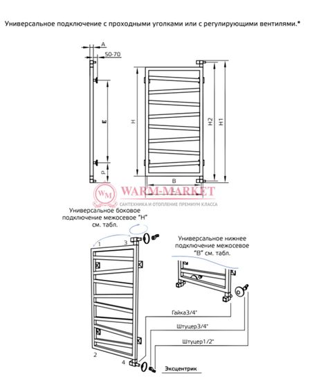 Полотенцесушитель ArtofSpace Zigzag Chrome
