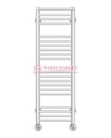 Аврора - водяной полотенцесушитель с двумя полками, нижнее подключение, белый