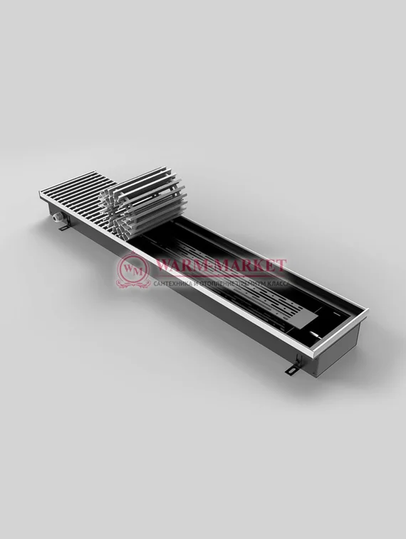 Внутрипольный электрический конвектор Vitron ВКЭ.90.200 без вентилятора шириной 200 мм (без решетки)