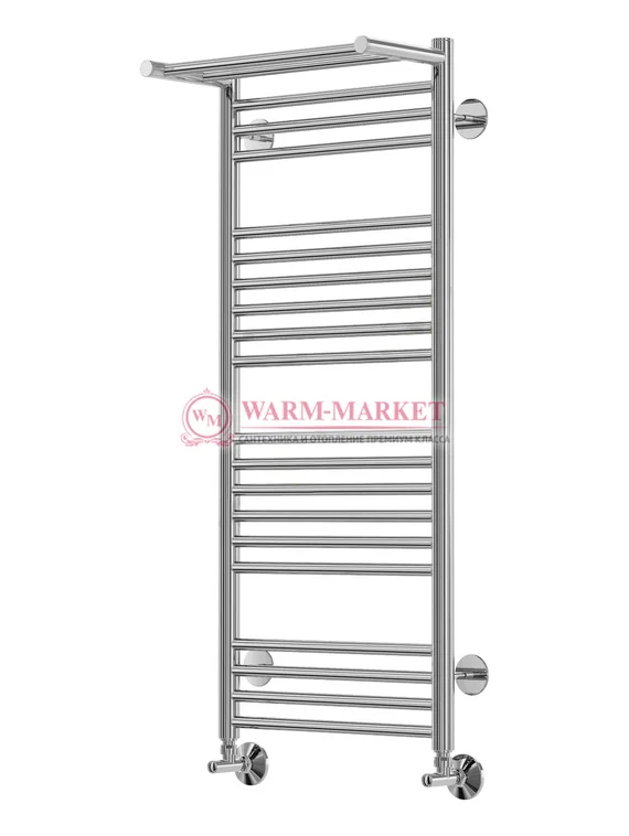 Аврора П20-2 - электрический полотенцесушитель с полкой, цвет золото