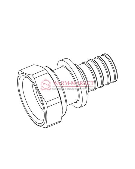 Переходник с накидной гайкой REHAU 16-G 1/2 RX