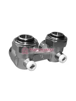 Блок шаровых кранов Herz угловой