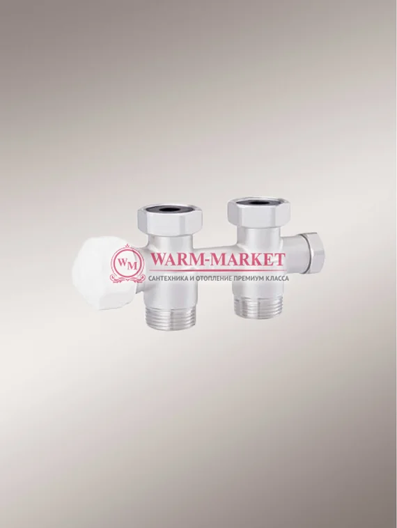 Tblock узел Hummel прямой с бойпасом, с 2 ниппелями G 1/2 х ¾ белый