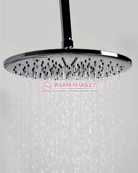 Встраиваемый комплект для душа с верхней душевой насадкой черный A12830-Bl