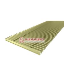 Решетка для конвектора Vitron золотая анодированная из алюминия шириной 360 мм.