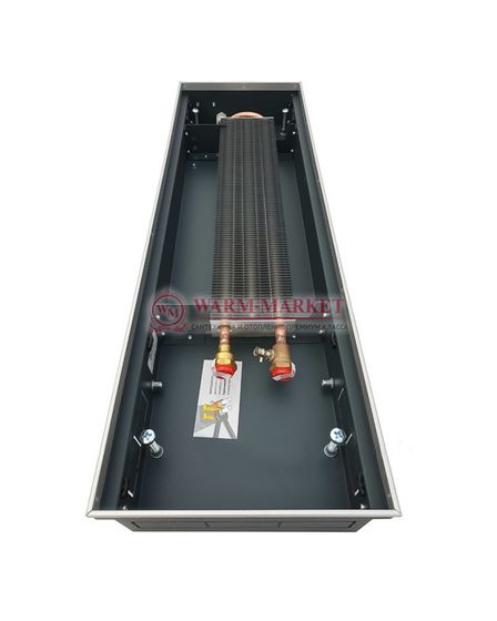 Внутрипольный конвектор Techno Usual KVZ, высота 140 мм., ширина 200 мм., без решетки