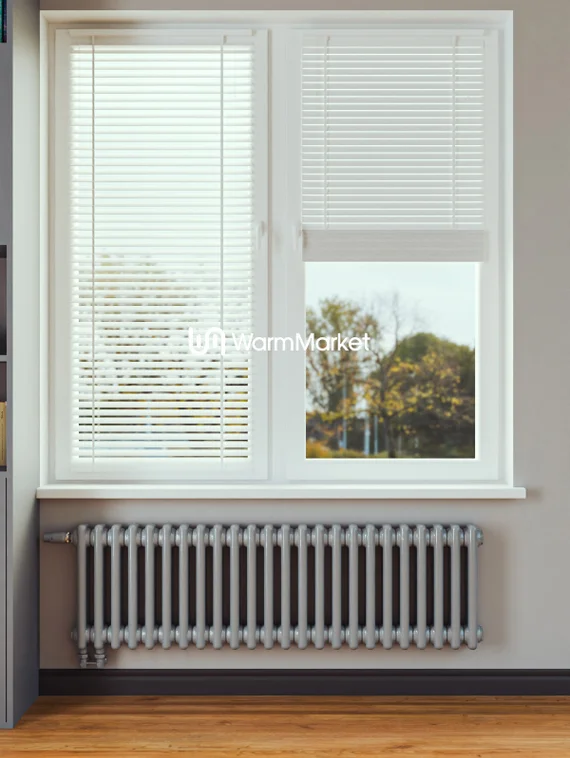 Bareng Softy 2020 - двухтрубный трубчатый радиатор высотой 200 мм, нижнее подключение с термостатикой