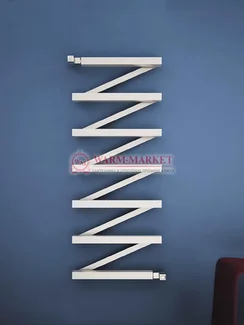 Дизайнерский полотенцесушитель из матовой полированной нержавеющей стали Zigzag Carisa