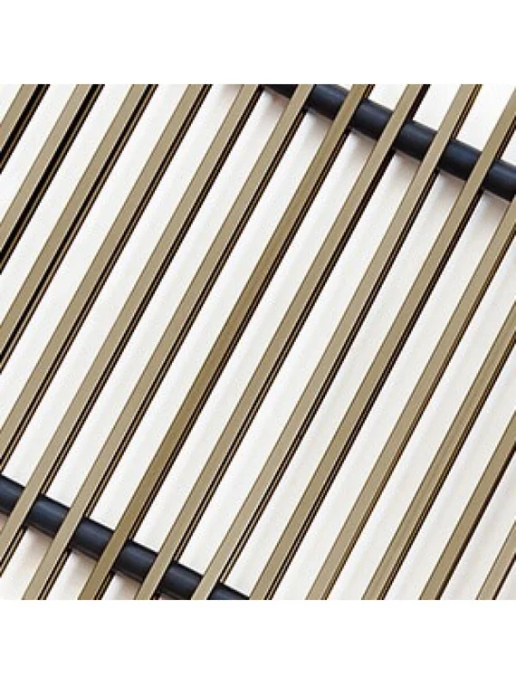 Решетка для внутрипольного конвектора Techno рулонная   алюминиевая коричневого цвета шириной 420 мм