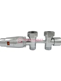 Узел подключения Duo-Plex Mini прямой 3/4 x М22x1,5 c головкой М30х1,5+2 Ниппеля 1/2x3/4 Хром