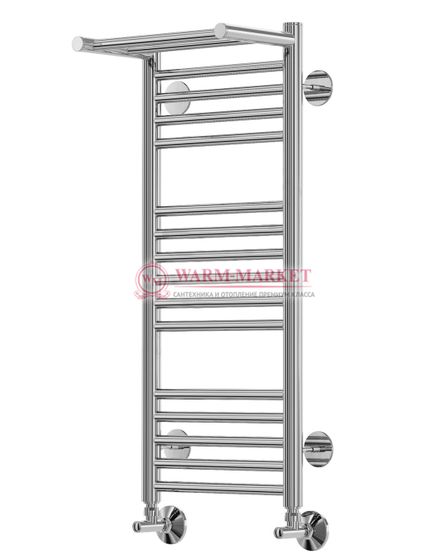 Аврора П16-1- электрический полотенцесушитель с полкой, цвет золото