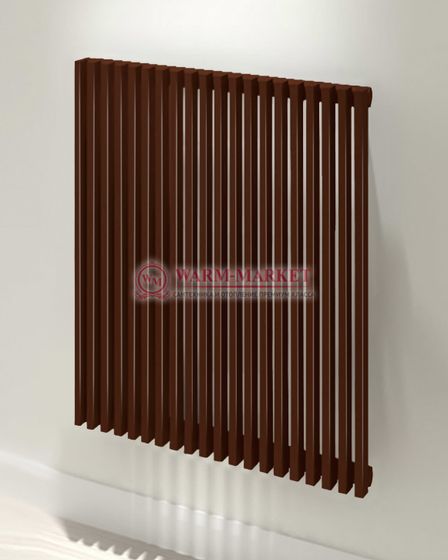 Paralleli v 1 1750 шаг 25 вертикальный трубчатый радиатор из прямоугольного профиля коричневого цвета