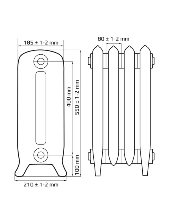 Windsbold 400 - чугунный дизайн радиатор