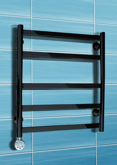 Maxima Black - черный полотенцесушитель круглым и квадратным профилем