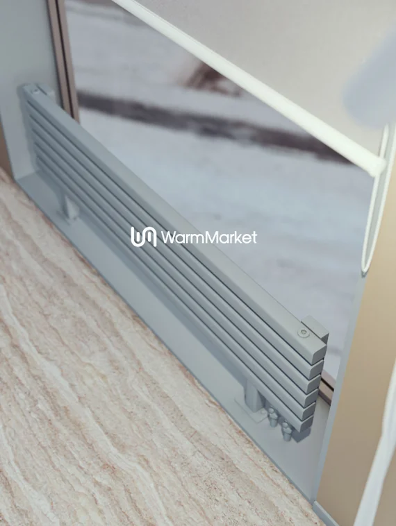 Bareng Tipe ZN 600 - напольный трубчатый радиатор шириной 600 мм, нижнее правое подключение