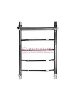 Galant 6 (трапеция) - водяной полотенцесушитель с полкой из нержавеющей стали