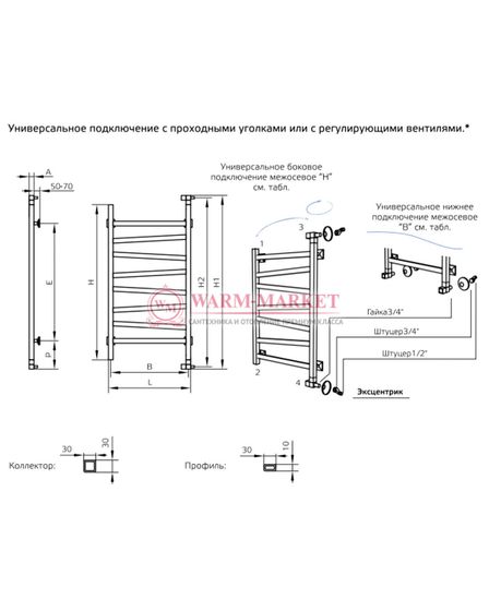 Полотенцесушитель ArtofSpace Zigzag Vipera
