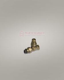 Прямой клапан "ретро" для подключения чугунного радиатора 1/2", бронза