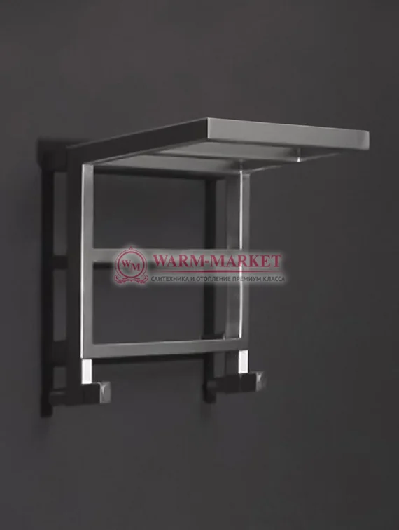 Quadroshelf - дизайнерский полотенцесушитель с полкой из нержавеющей стали