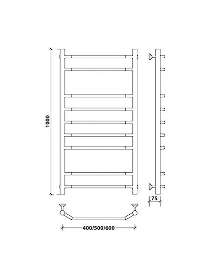 Водяной полотенцесушитель Secado Агата 2 из нержавеющей стали