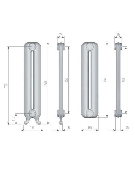 Exemet Queen 650 - чугунный дизайн радиатор