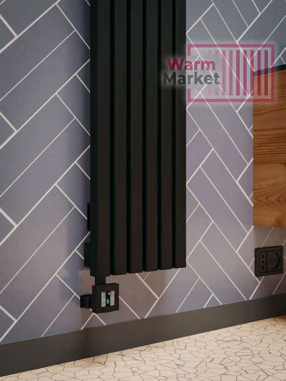 Axxinot Fortalla 40х40 VE - вертикальный электрический радиатор высотой 1500 мм, 9 секций