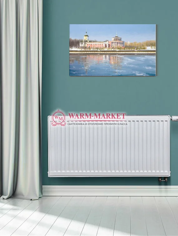 Dia Norm Ventil Compact СV 21s, высотой 500 мм - панельный радиатор с нижним подключением белый